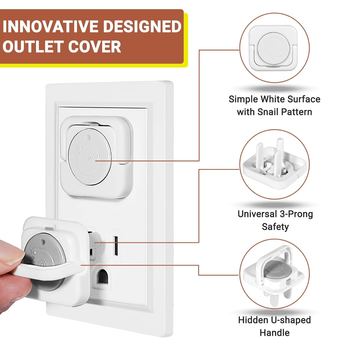 Outlet Covers Baby Proofing, 40 Pack Child Proof Plug Socket Covers Electric Plug Protectors Safety