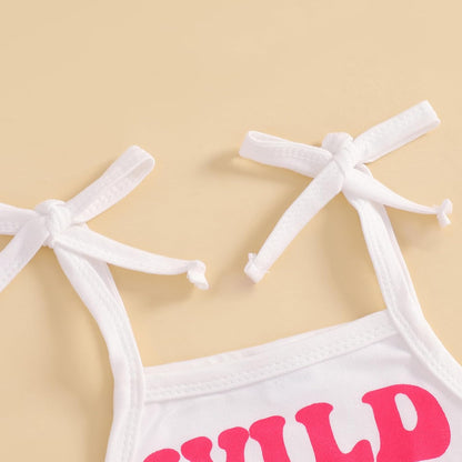 WZTYYDS Toddler Baby Girl Summer Clothes Floral Romper Tie-Up Strap Halter Jumpsuit Infant Summer