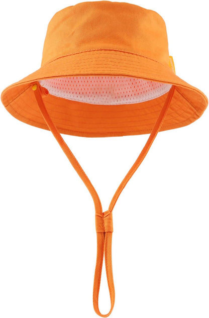 JANGANNSA Cotton Baby Sun Hat Infant Toddler Boys Girls Bucket Hats Summer Sun Protection Kids