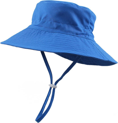 Peecabe Summer Baby Sun Hat for Boys Girls UPF 50+ Wide Brim Toddle Bucket Hat Adjustable Baby