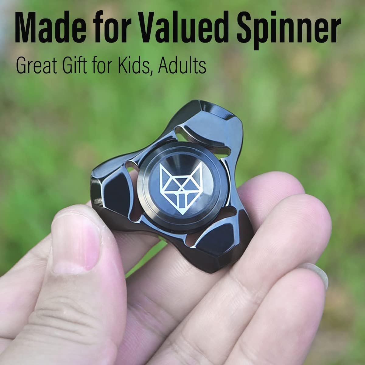 FREELOVE Metal Fidget Spinner, Stainless Steel Heavy, Long Spinning Toys, Cool Silent, Small Mini