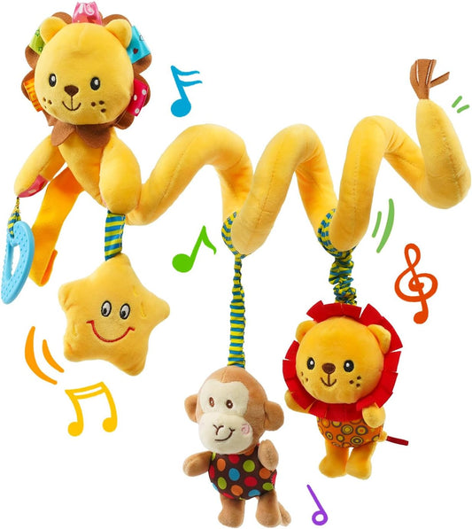 Jollybaby Crib Stroller Car Seat Toys for Baby 0-3-6-9-12 Months, Tummy Time Hanging Sensory Toys
