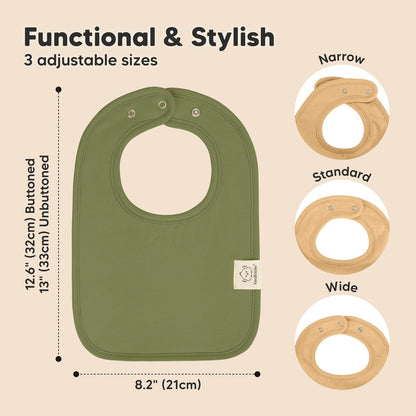KeaBabies 8-Pack Organic Baby Bibs for Boys, Girls - Super Absorbent Cotton Drool Bibs for Baby