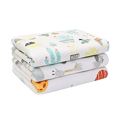 Baby Diaper Changing Pad Liners(22X27.5 inches) Soft Cotton Waterproof Changing Mat for Baby