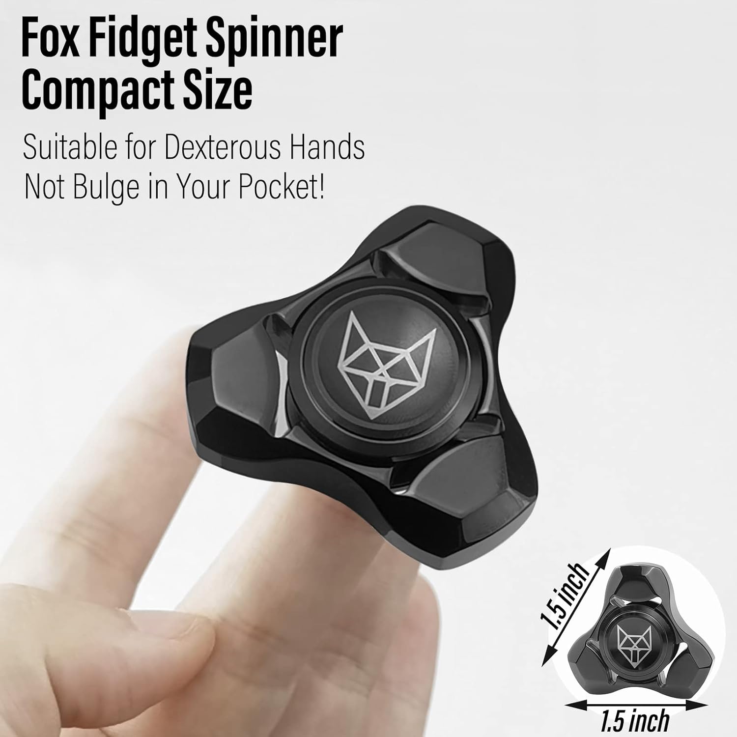 FREELOVE Metal Fidget Spinner, Stainless Steel Heavy, Long Spinning Toys, Cool Silent, Small Mini