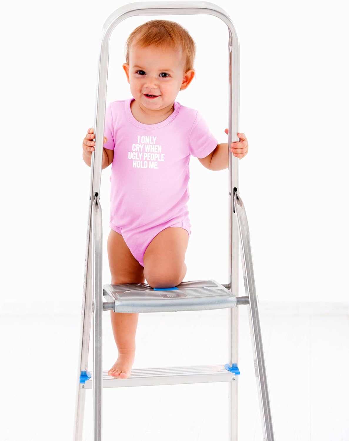 AW Fashions I Only Cry When Ugly People Hold Me Baby Bodysuit Funny Cute Baby Girl or Boy Outfit