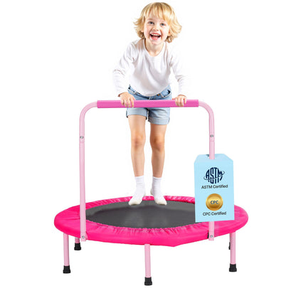 VEVOR 36" Kids Trampoline, 3FT Indoor Outdoor Trampolines, Foldable Jump Toy with Handle, Rebounder