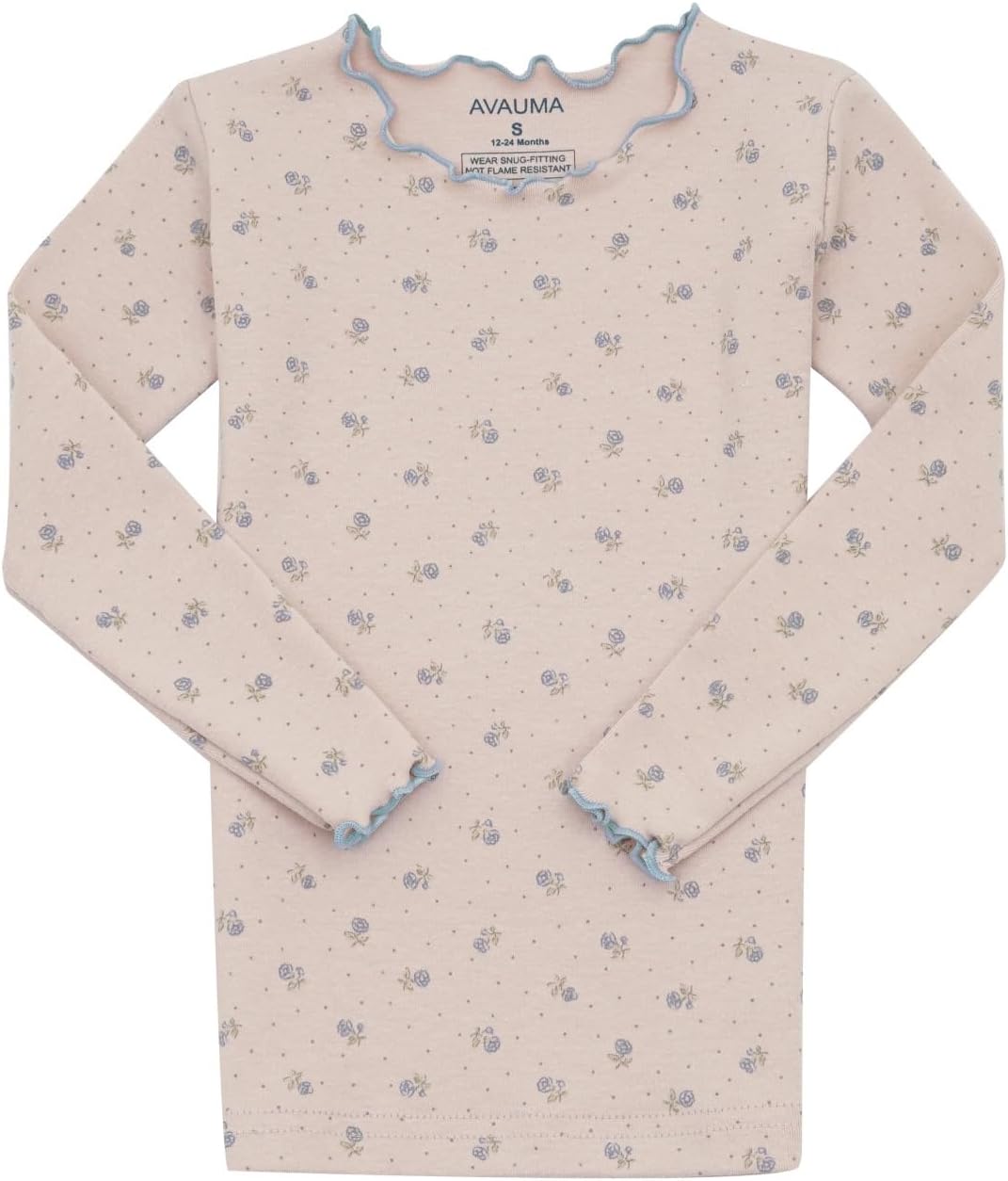 AVAUMA Baby Boy Girl Pajama Set 6M-7T Kids Cute Toddler Snug fit Flower Pattern Design Pjs Cotton