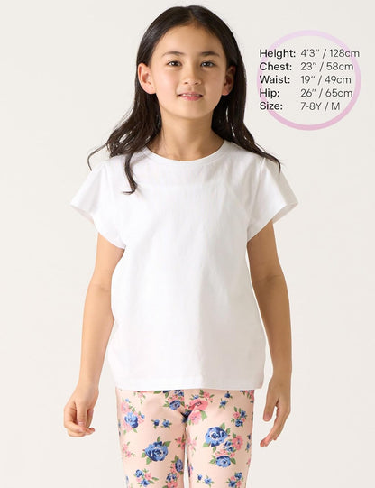LAPASA Kids T-Shirts Short Sleeve (4 Pack) 100% Cotton Plain Top Tees Boy & Girl Unisex Toddler