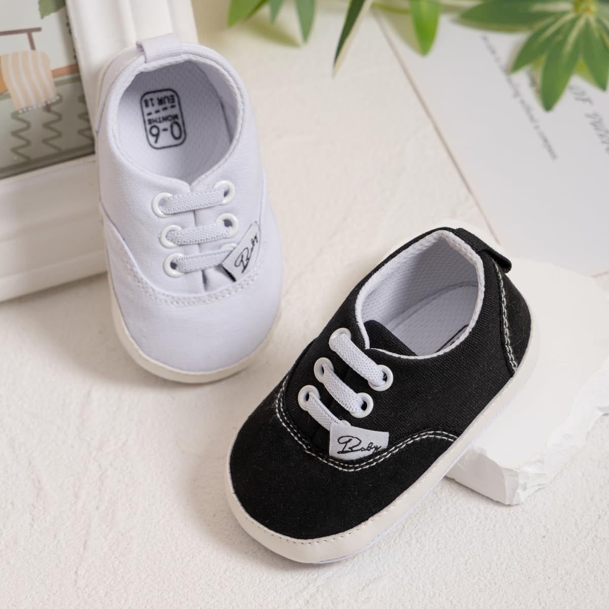 Morbido Infant Baby Boys Girls Canvas Sneaker Toddler Slip On Anti Skid Newborn First Walkers Candy