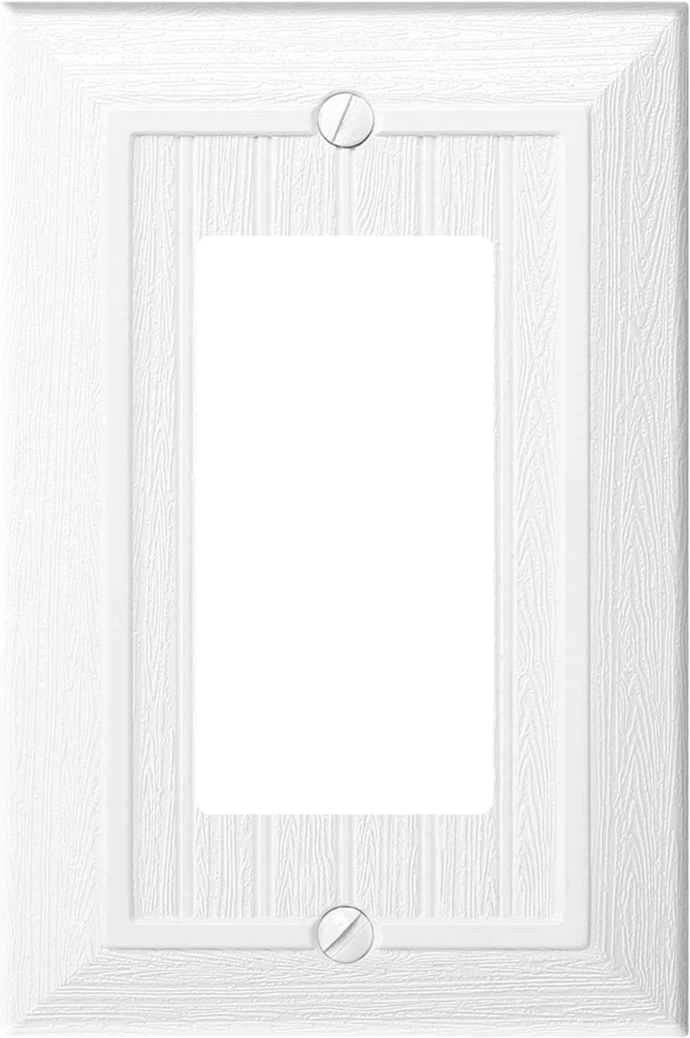 Modern Decorative Wall Plate Switch Plate Outlet Cover, Vintage Retro Wood Grain Design(Single
