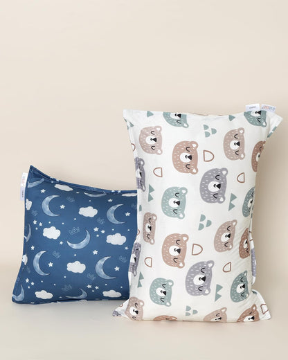 ALVABABY Toddler Pillowcases Stretchy Soft Kids Pillow Cover 2 Pack Fit 13"x 18" or 12"x16"