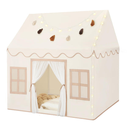 Senodeer Kids Play Tent Indoor: with Mat, Tassel Garland - Girl Tent Indoor Playhouse for Kids Toys