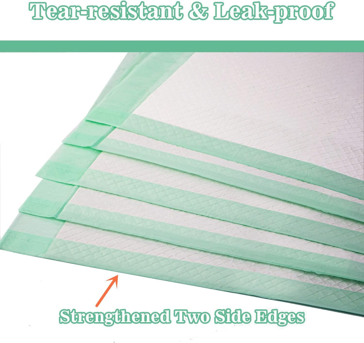 Disposable Underpads with Adhesive Tapes 23'' X 36'' Chucks Pads Heavy Absorbency Incontinence