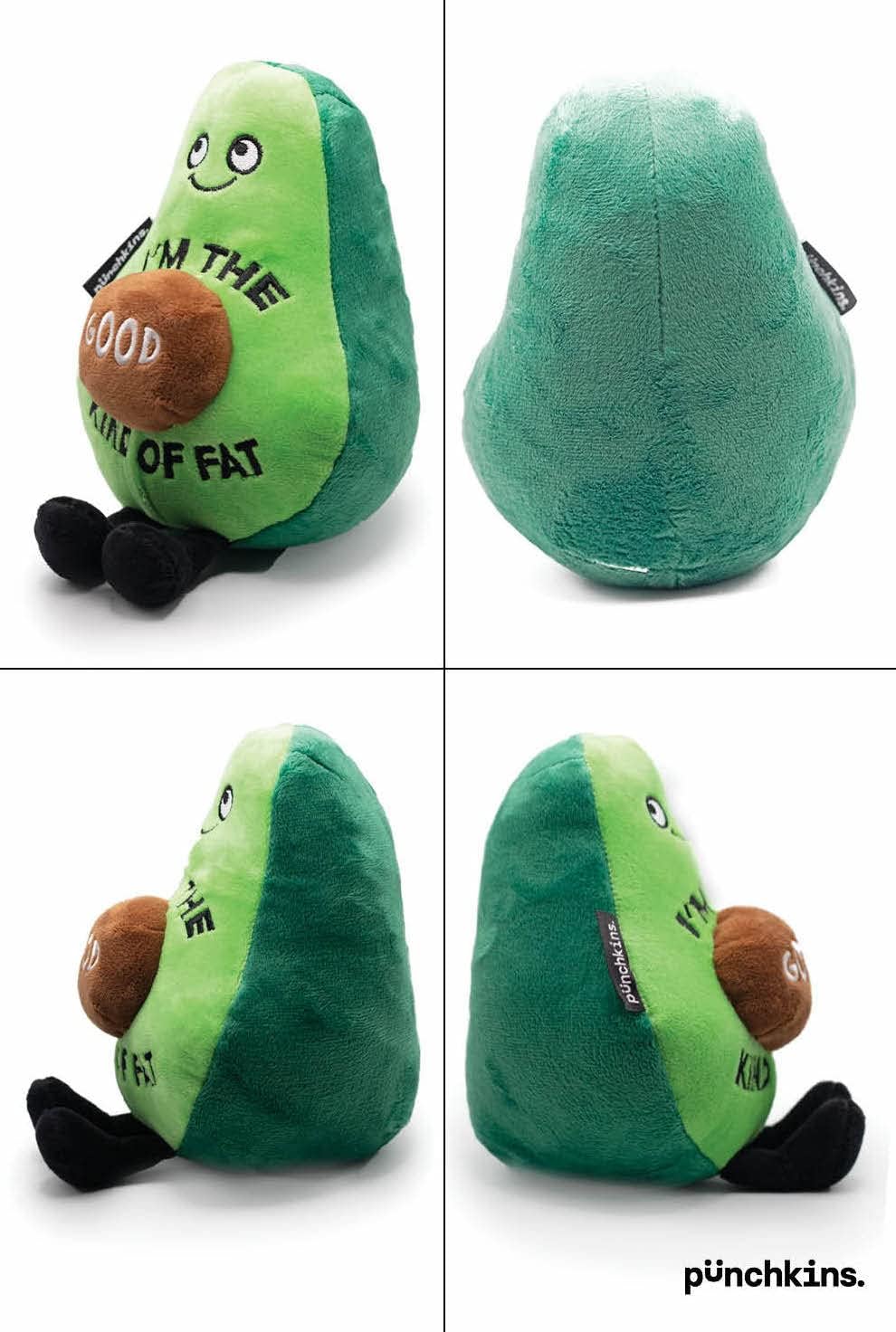 Avocado Foodie Plushie, Funny Pun Meme Gag Gift, White Elephant, Stocking Stuffer Present, Great
