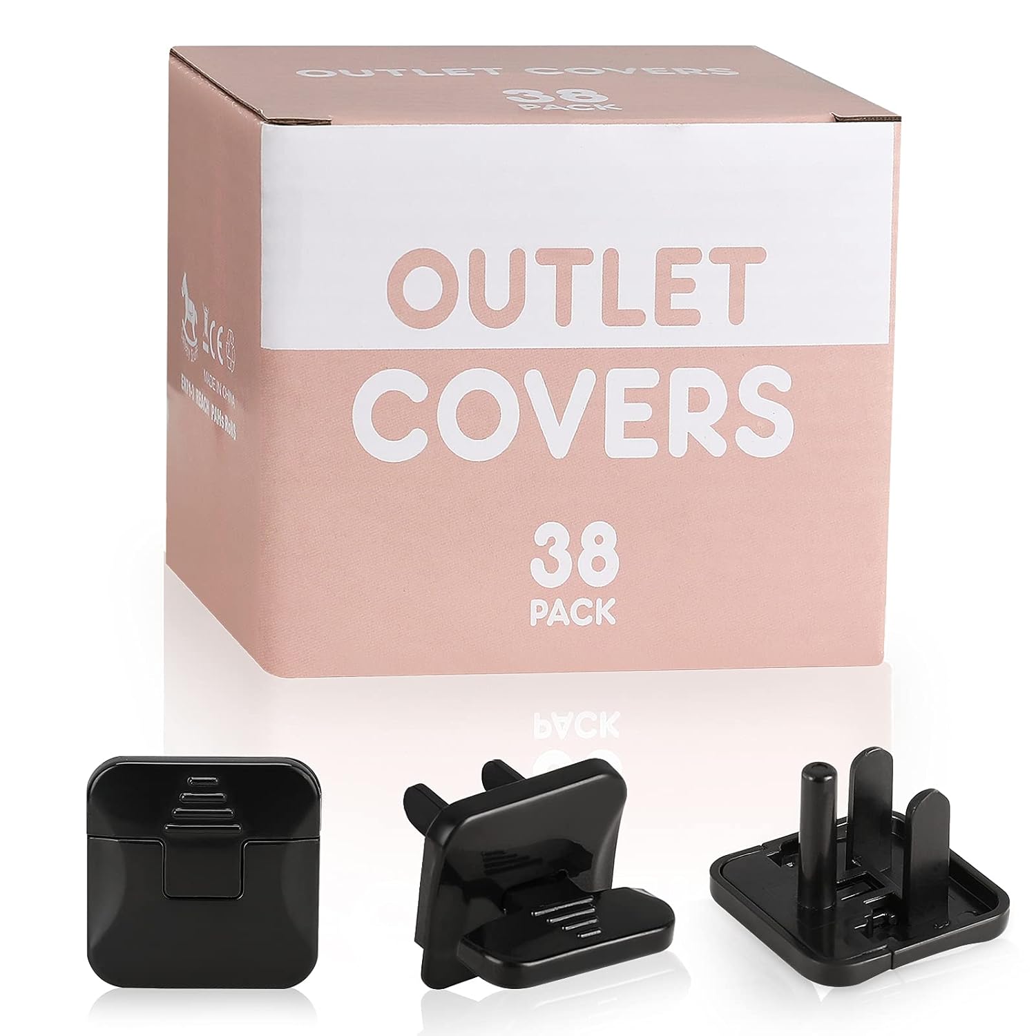 Outlet Covers Babepai 38-Pack Black Child Proof Electrical Protector Safety Improved Baby Safety