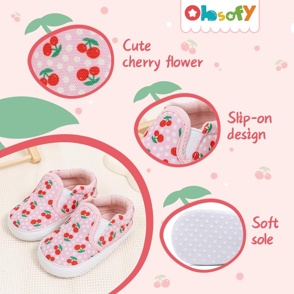 Morbido Infant Baby Boys Girls Canvas Sneaker Toddler Slip On Anti Skid Newborn First Walkers Candy