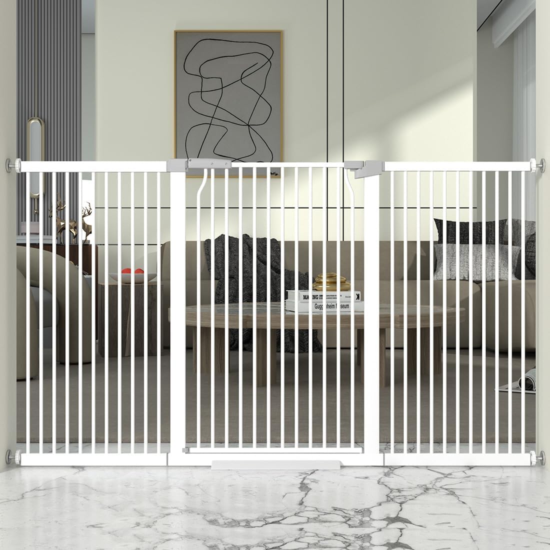 41" Extra Tall and Wide Baby Gate, 68.5-72.2'' Wide Pet Cat Gate for Doorway, Extra Wide Pressure