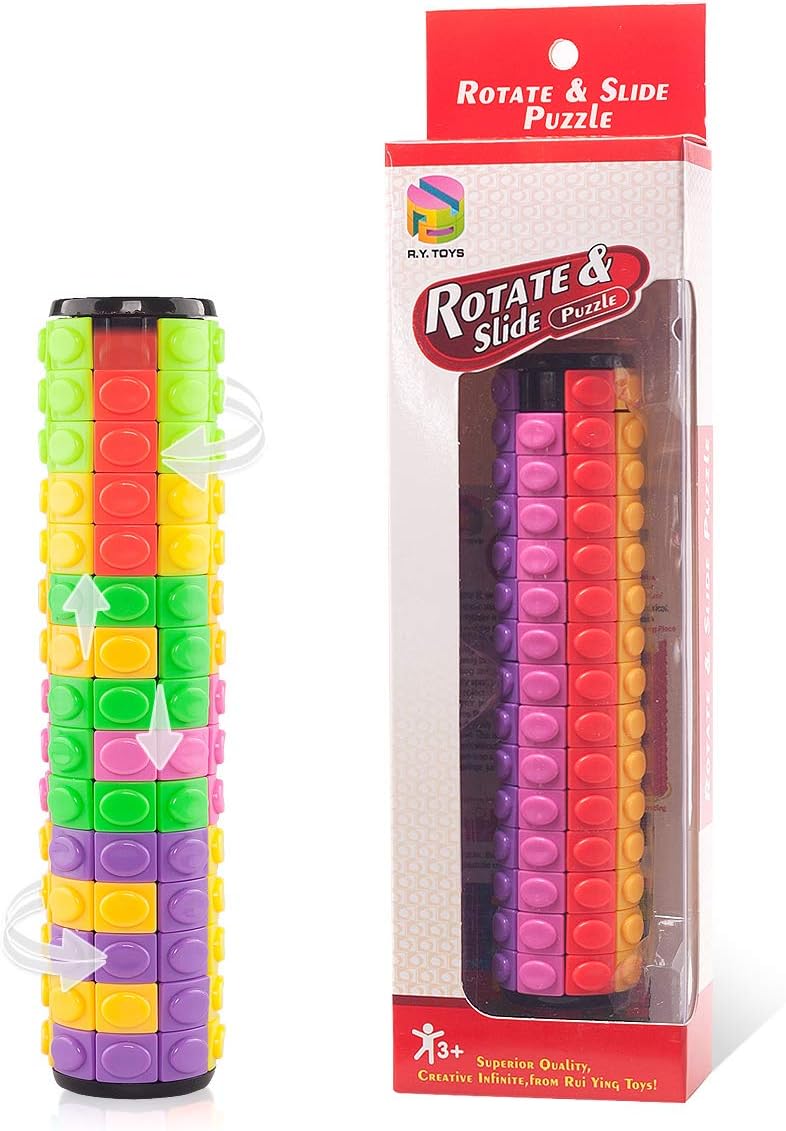 R.Y.TOYS Rotate and Slide Puzzle-Design Patent,Fidget Toys(Restore/Create)-8 Colors,15