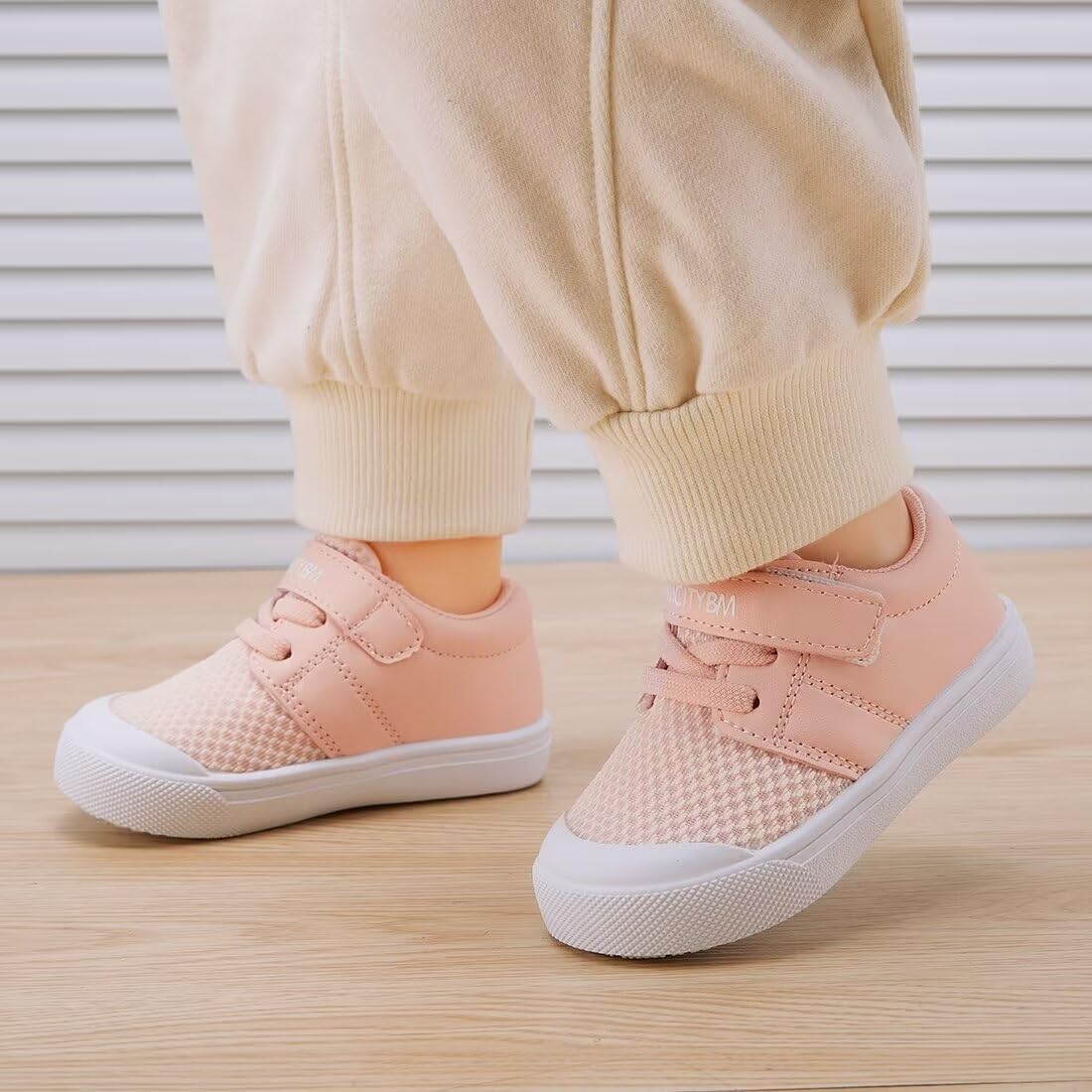 BMCiTYBM Baby Sneakers Girls Boys Lightweight Breathable Mesh First Walkers Shoes 6-24 Months