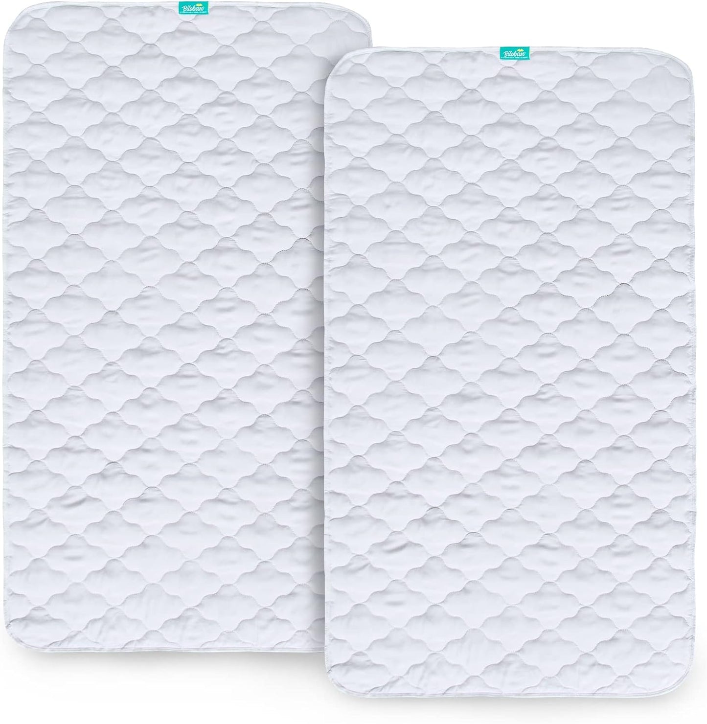 Waterproof Crib Mattress Protector Pad Cover 2 Pack 28" x 52", Anti Slip & Absorbent Waterproof Bed
