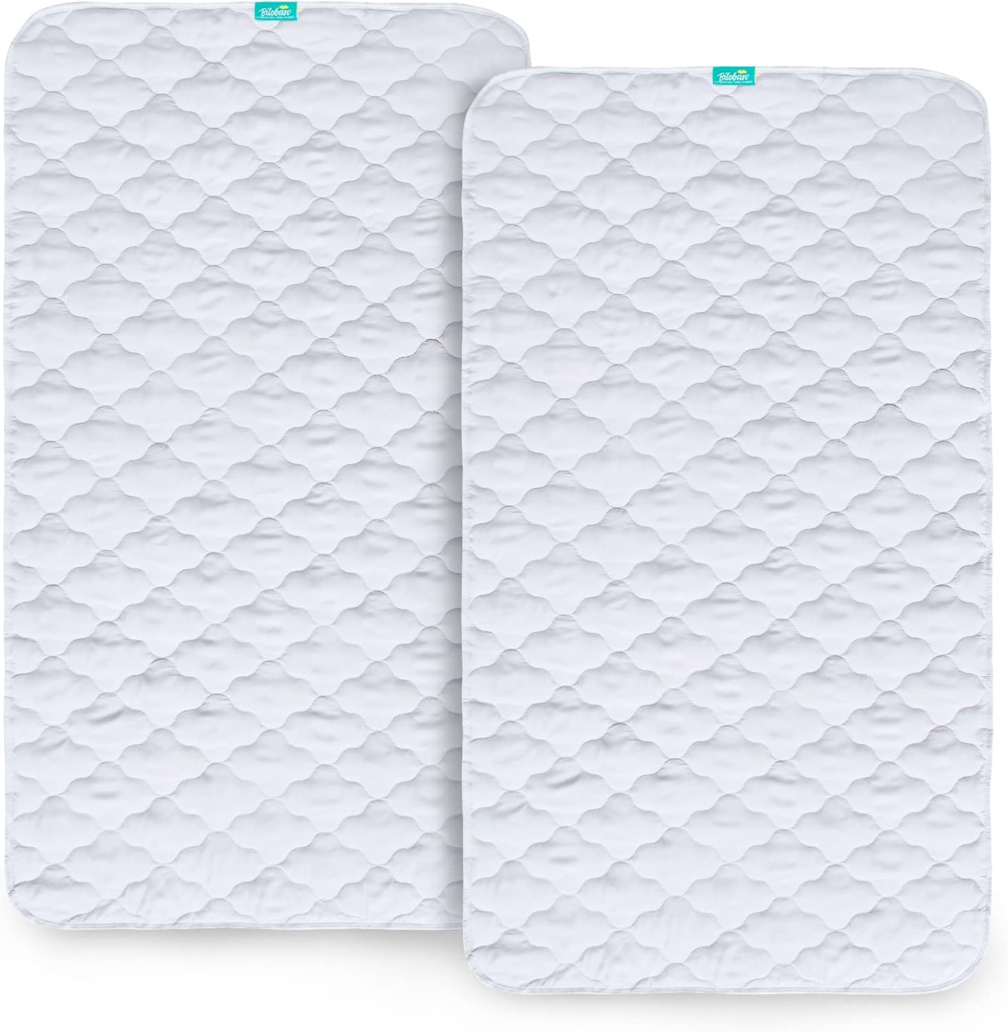 Waterproof Crib Mattress Protector Pad Cover 2 Pack 28" x 52", Anti Slip & Absorbent Waterproof Bed