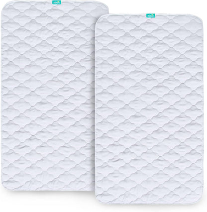Waterproof Crib Mattress Protector Pad Cover 2 Pack 28" x 52", Anti Slip & Absorbent Waterproof Bed