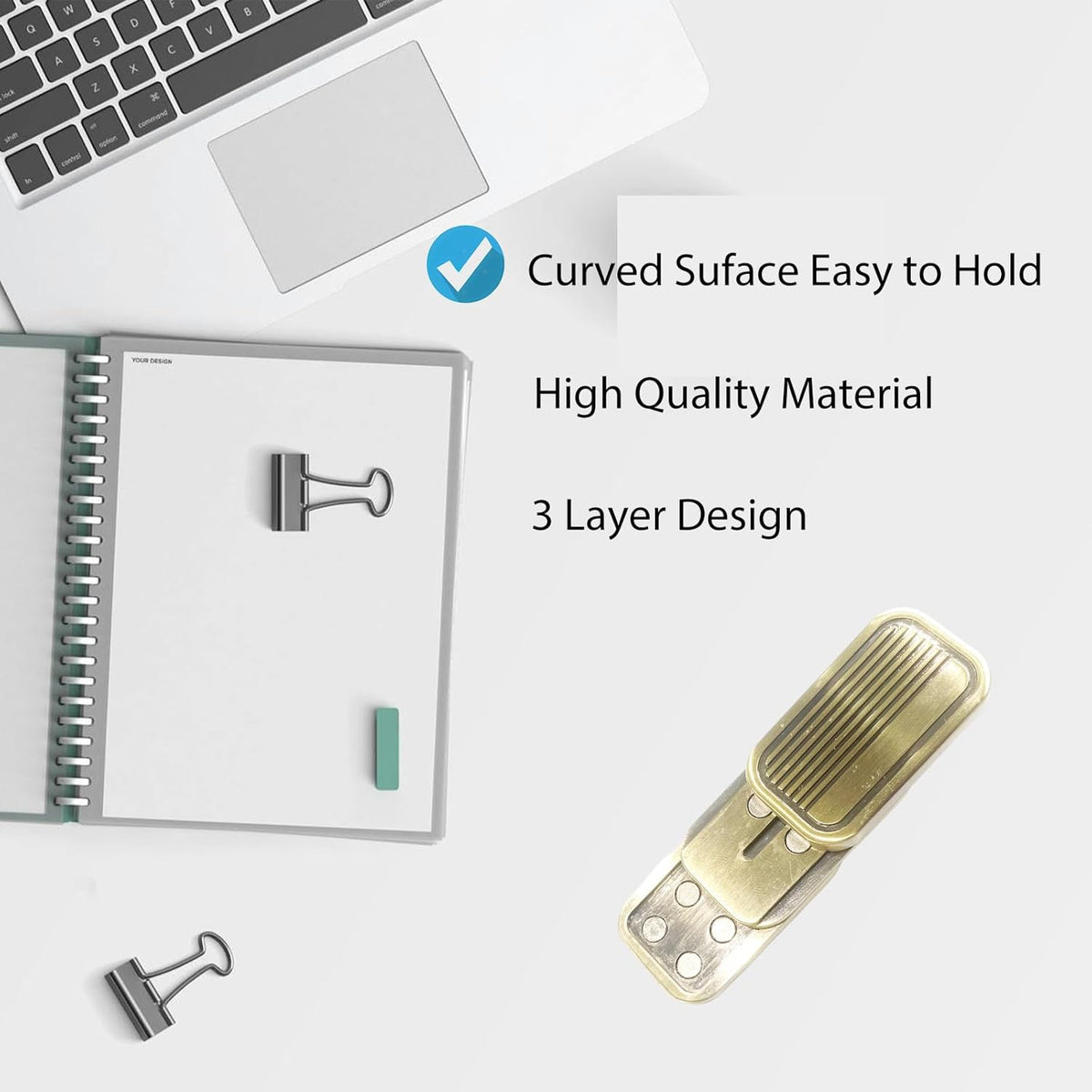 Fidget Slider 3 Layer EDC Gadgets Toy, Metal Magnetic Haptic Fidget Toys for Adults