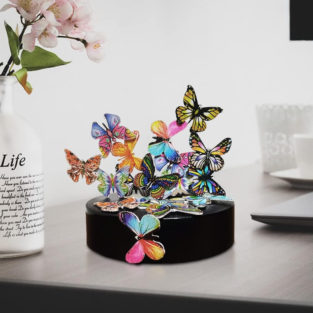 Desk Sculpture Butterflies Desktop Stress Relief Toy Fidget Toy for Anxiety Office Gift (22pcs