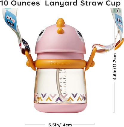 bc babycare Straw Sippy Cups for Toddler, No Spill Sippy Cups for Baby 1+ Year Old, Transition