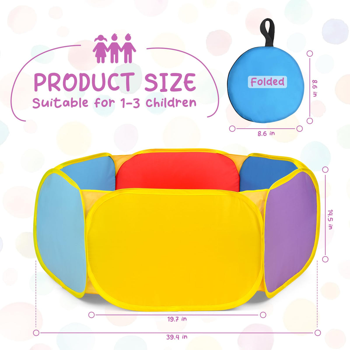 Eocolz Kids Ball Pit Large Pop Up Childrens Ball Pits Tent for Toddlers Playhouse Baby Crawl