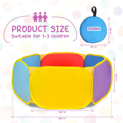 Eocolz Kids Ball Pit Large Pop Up Childrens Ball Pits Tent for Toddlers Playhouse Baby Crawl