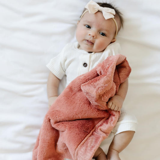 SARANONI Security Blankets for Babies Super Soft Boutique Quality Lush Luxury Baby Blanket (Mini
