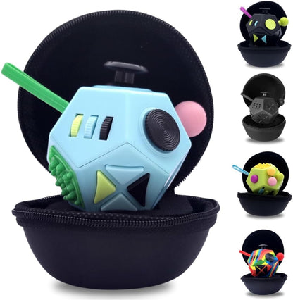 PILPOC theFube Fidget Cube with 12 Sides - Handy Anxiety Toys for Kids and Adults - Fidget Dice for