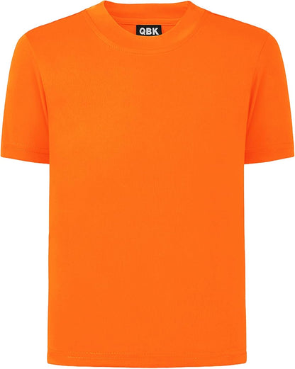 QBK 2T to Youth Neon Shirt Kids UPF 50+ Dry Fit Athletic Short Sleeve Rash Guard T Shirts for Boys