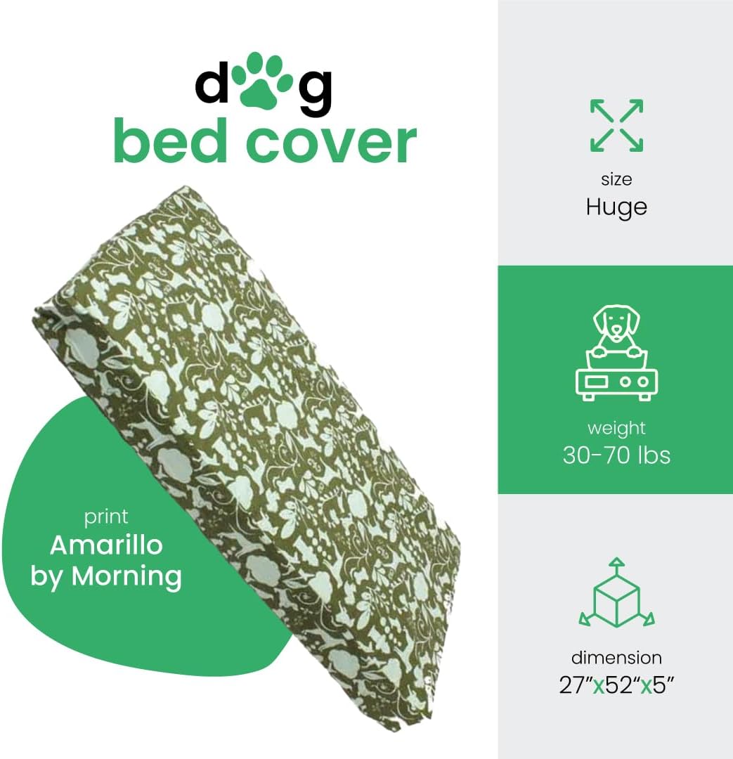 Molly Mutt Large Crib Mattress Cover - Amarillo by Morning Print - Measures 27”x52”x5”- 100% Cotton
