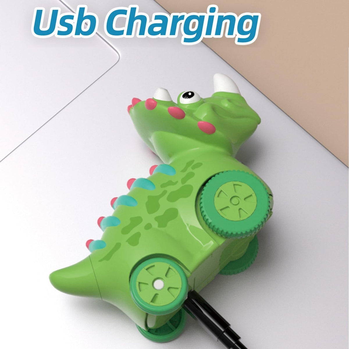 Interactive Dinosaur Toy Car, Electronic Dinosaur Car with Smart Follow Ball and Gesture Control