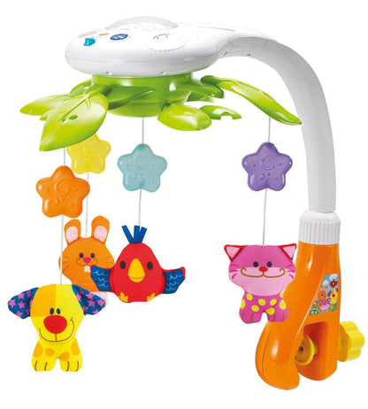 KiddoLab Baby Crib Mobile with Relaxing Music. Includes Ceiling Light Projector with Stars