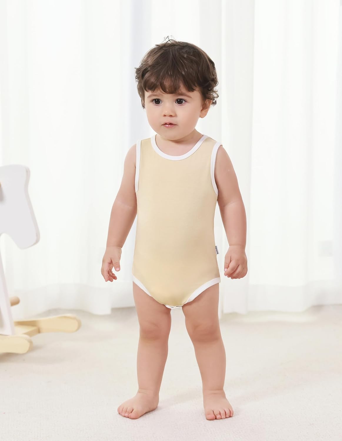 Baby Boy Girl Pajamas Toddler Infant Unisex Sleeveless Sleep Bodysuit Sleepwear Newborn Snap Snug