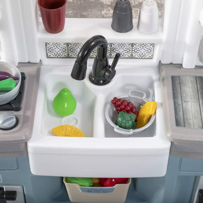 Step2 Timeless Trends Kids Kitchen Playset, Indoor/Outdoor Kitchenette, Interactive Play with