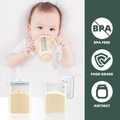 Baby Milk Powder Container - 2300ml Air Tight Formula Dispenser with Spoon and Scraper, BPA-Free