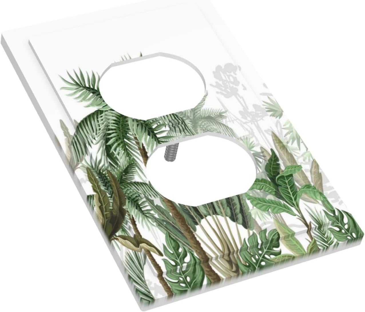 Palm Tree Banana Leaf Green Rainforest Natural Landscape Outlet Covers 1 Gang Duplex Light Switch