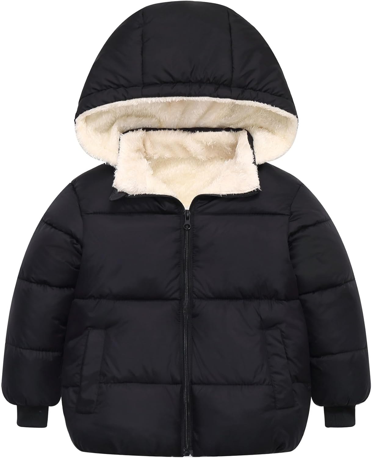 TUONROAD 1-6T Baby Girl Boy Winter Fleece Coats Toddler Warm Puffer Jackets Kids Down Alternative