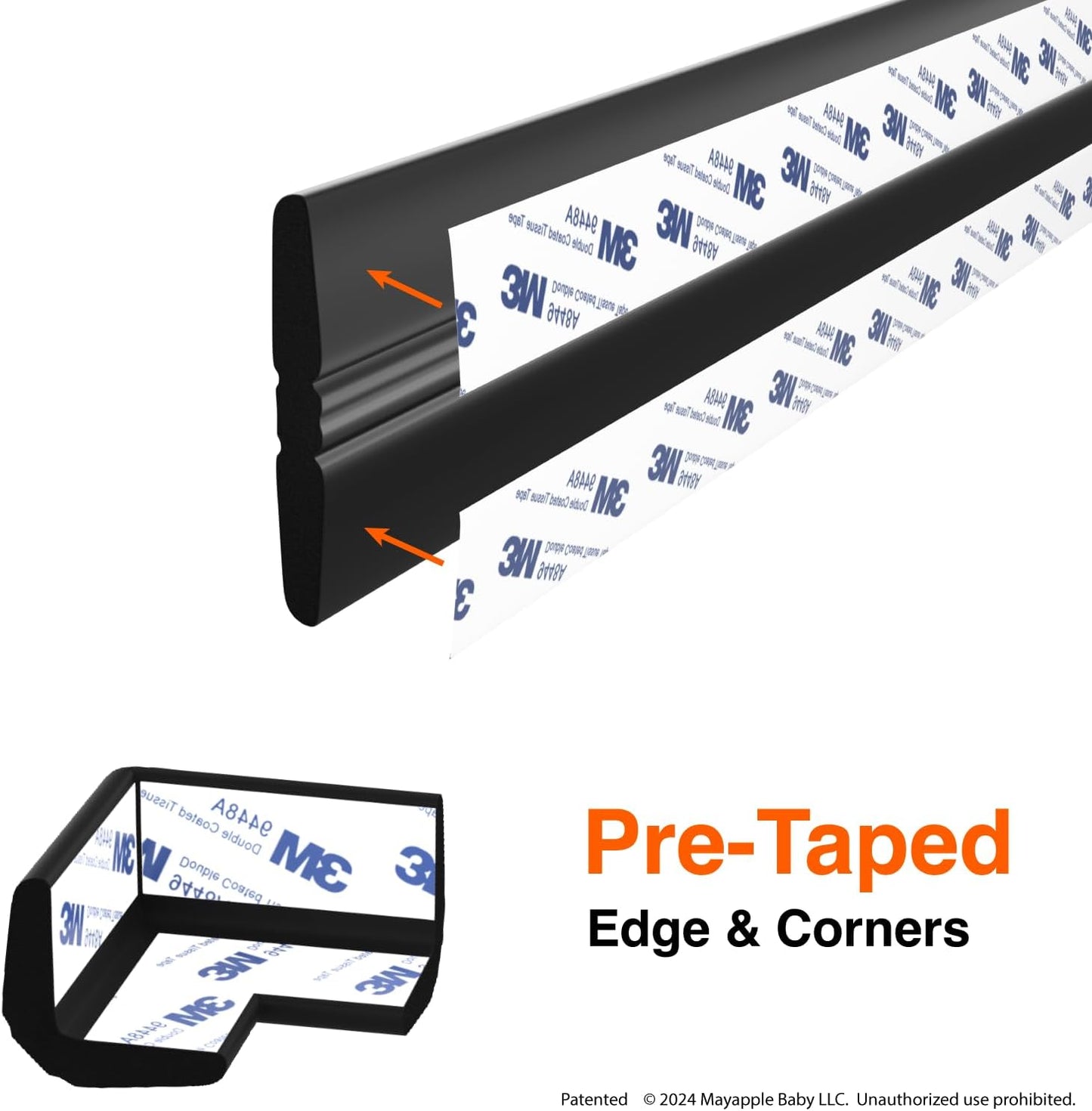 Roving Cove PreFit (Classic) Furniture Edge Corner Protector (Standard 15ft Edge 4 Corners), Baby