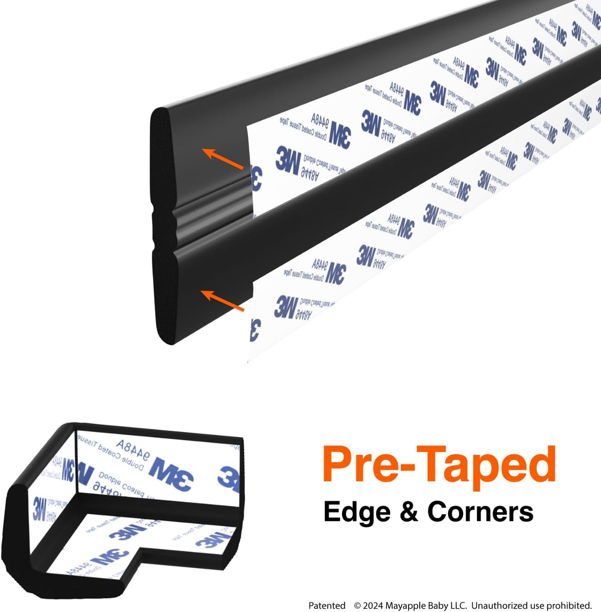 Roving Cove PreFit (Classic) Furniture Edge Corner Protector (Standard 15ft Edge 4 Corners), Baby