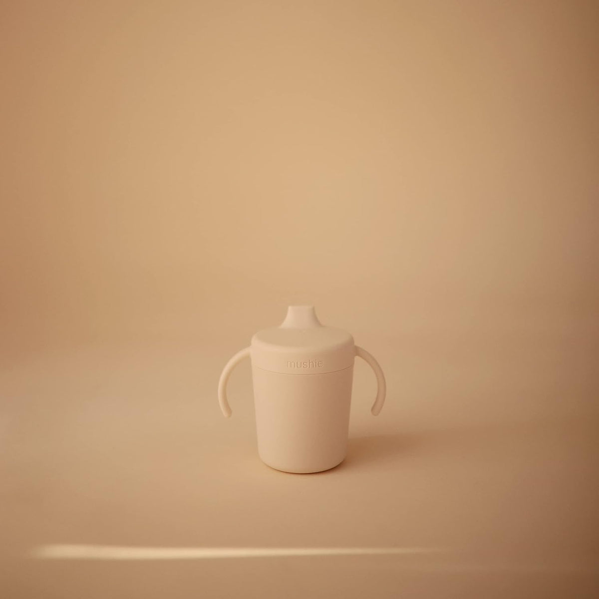 mushie Trainer Sippy Cup | Made in Denmark | Leak Resistant Twist-Off Lid & Handles | Plastic |6