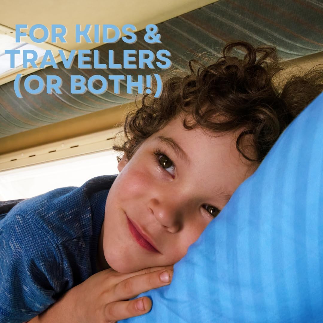 kinder Fluff Toddler Pillows for Bed (2X) - The Only Kids Pillow 300T Cotton Shell & Down