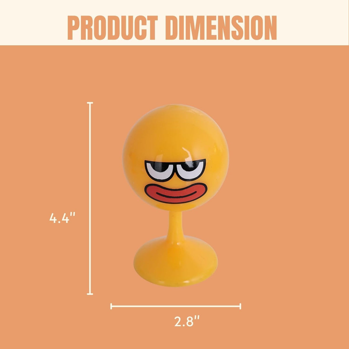Desktop Punching Bag - 4.41 x 2.76 Inches, Light-Up Stress Relief Toy with Suction Cup Base