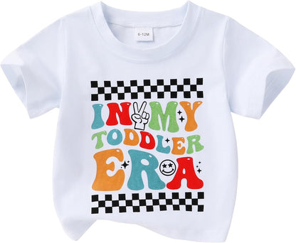 Happy Town Toddler Clothes Baby Boy Girl Smiley Face Shirt Short Sleeve T-Shirt Tee Summer Tops