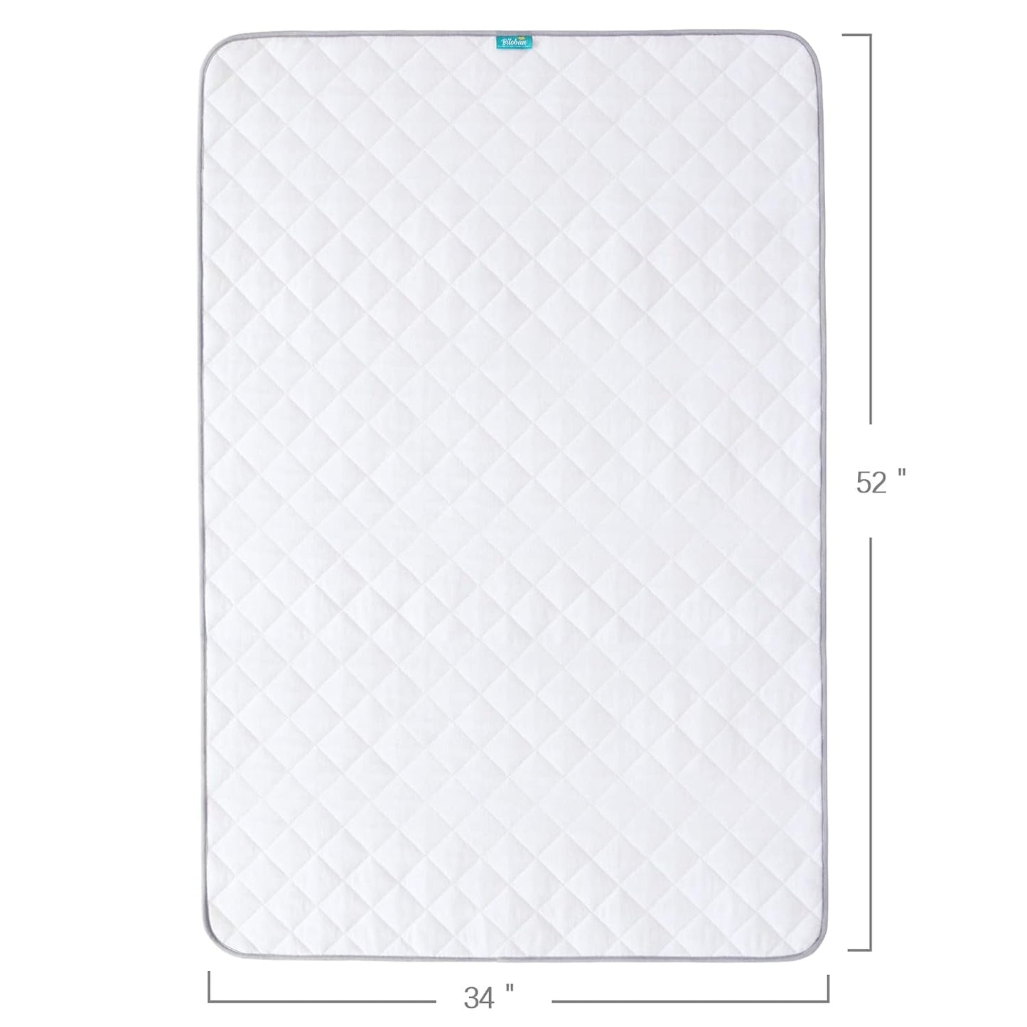 Waterproof Crib Mattress Protector 34" x 52", Non-Slip & Sturdy Mattress Pad, 4 Layers Incontinence